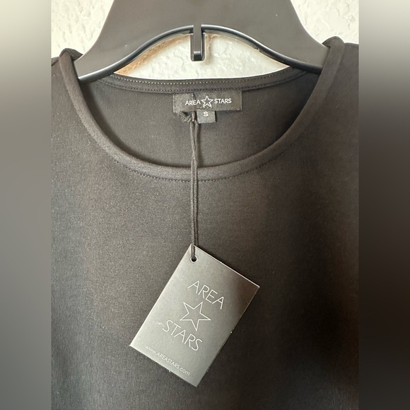 NWT Area Stars Puff Sleeve Shift Dress in Black - Picture 6 of 7